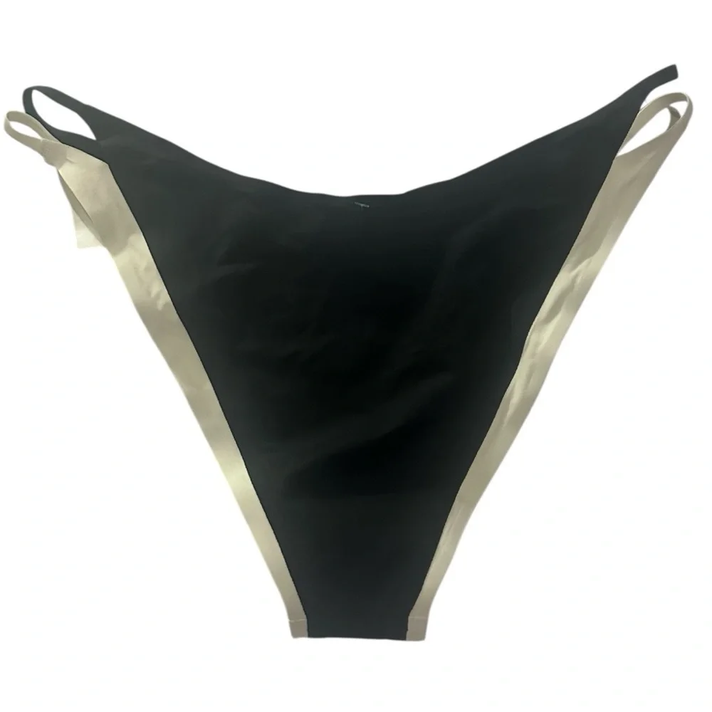 L Space Billie Bikini Bottoms Black Cream Large